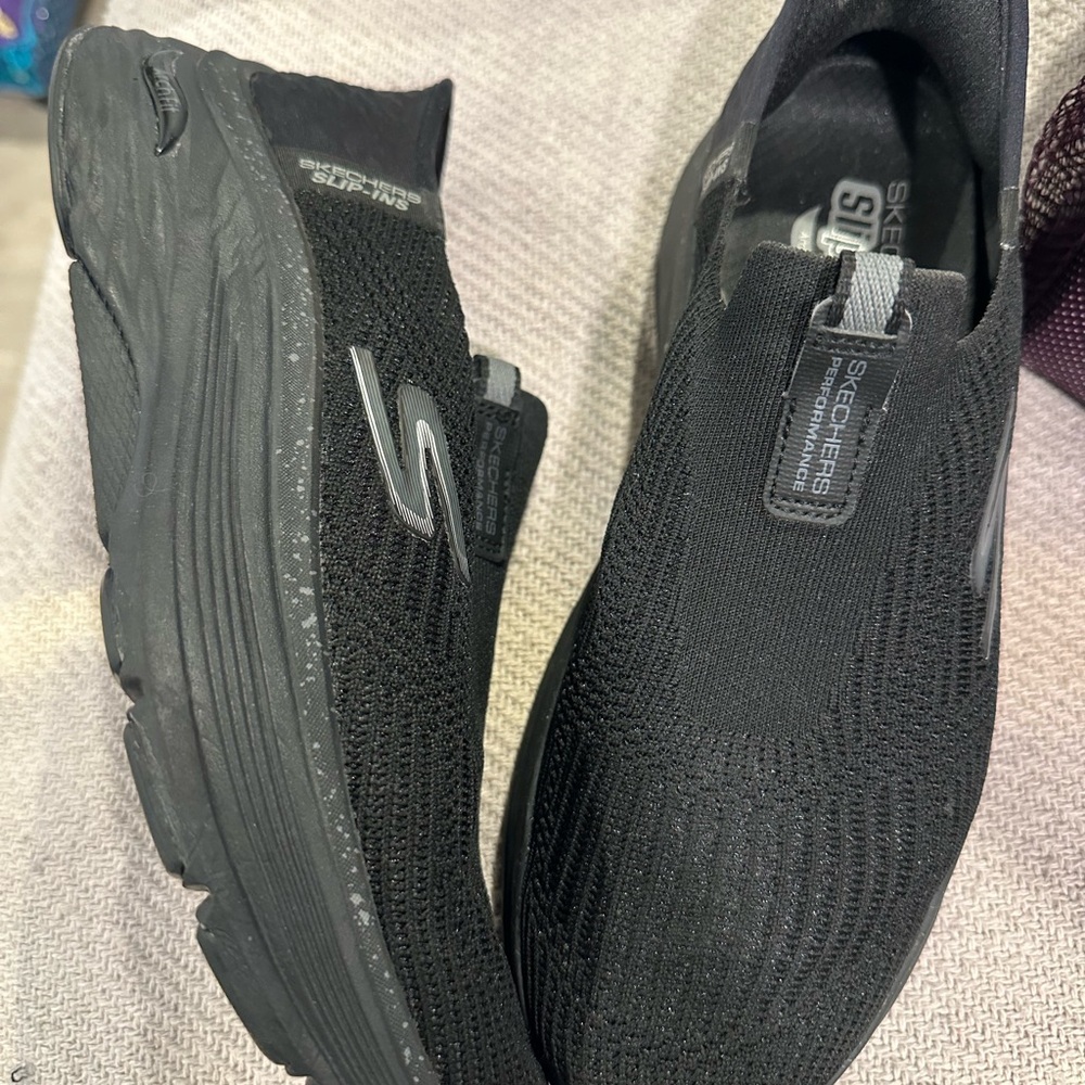 Skechers Black Slip-On Performance Walking Shoes for Men